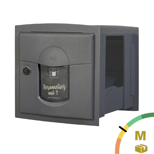 Boite aux lettres Soléa à encastrer 2 portes Gris anthracite REN 0206 MS