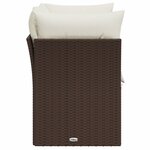 vidaXL Canapé de jardin avec coussins 2 places marron résine tressée