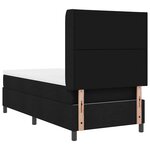vidaXL Lit à ressorts avec matelas Noir 200 x 100 cm tissu