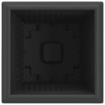 vidaXL Pot de Fleurs Carré 24 Pièces Noir 38 x 38 x 30 cm Plastique
