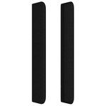 vidaXL Tête de lit avec oreilles Noir 147x16x118/128 cm Tissu