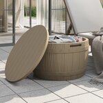 vidaXL Boîte de rangement de jardin 3 en 1 marron clair polypropylène
