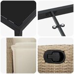 vidaXL Ensemble de salle à manger pour jardin 7 Pièces Beige polyrotin