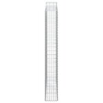 vidaXL Paniers à gabions arqués 3 Pièces 200x30x220/240 cm fer galvanisé