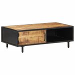 vidaXL Table basse 105x50x35 cm Bois de manguier brut