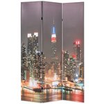 vidaXL Cloison de séparation pliable 120x170 cm New York la nuit