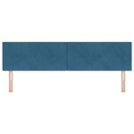 vidaXL Tête de lit avec tête de lit Bleu foncé 180 cm Cuir synthétique