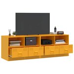 vidaXL Meubles TV 2 Pièces jaune moutarde 67x39x44 cm acier