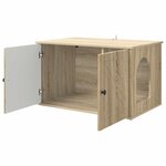vidaXL Maison pour chat Sonoma 85 x 55 x 50 5 cm Bois d'ingénierie