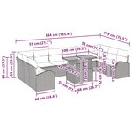 vidaXL Ensemble de canapé de jardin 11 Pièces Gris 100 x 55 x 73 cm