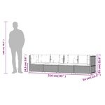 vidaXL Salon de jardin 4 Pièces avec coussins Noir Résine tressée