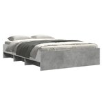 vidaXL Cadre de lit sans matelas gris béton 140x190 cm bois ingénierie