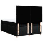 vidaXL Sommier à lattes de lit avec matelas Noir 160x200 cm Tissu