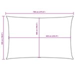 vidaXL Voile de parasol tissu oxford rectangulaire 5x7 m jaune