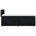 vidaXL Sommier à lattes de lit avec matelas noir simple tissu