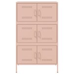 vidaXL Buffet haut rose 68x39x113 cm acier