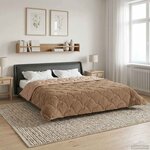 vidaXL Duvet complet toute l'année Matelassé Taupe 200 x 240 cm