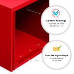 Boîte aux lettres 2 portes soléa rouge 3004 finition brillante