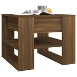 vidaXL Table basse Chêne marron 55 5x55x45 cm Bois d'ingénierie
