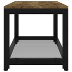 vidaXL Table basse Marron foncé et noir 90x45x45 cm MDF et fer
