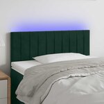 vidaXL Tête de lit à LED Vert foncé 80x5x78/88 cm Velours