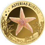 Monnaie COMMON STARFISH Sea Creatures 1/1000 Oz Or 3000 Francs Chad