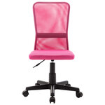 Chaise fauteuil siège de bureau informatique étude Rose 44 x 52 x 100 cm tissu en maille rose 02_0024057