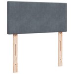vidaXL Sommier à lattes de lit avec matelas gris foncé simple velours