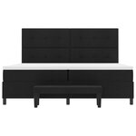 vidaXL Lit à ressort avec matelas et banc noir 200x200 cm en tissu