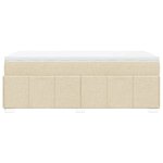 vidaXL Sommier à lattes de lit avec matelas Crème 90x200 cm Tissu