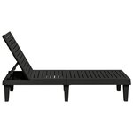 vidaXL Chaise longue noir 155x58x83 cm polypropylène