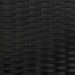 vidaXL Grand Pot Noir 55 x 22 x 70 cm polyrotin