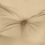 vidaXL Coussins de chaise à dossier haut lot de 4 beige mélangé tissu