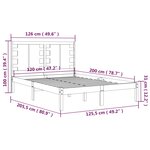vidaXL Cadre de lit sans matelas 120x200 cm bois de pin massif