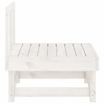 vidaXL Canapé central de jardin blanc bois de pin massif