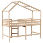 vidaXL Lit superposé avec échelle et toit sans matelas 90x190 cm