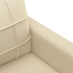vidaXL Ensemble de canapés 4 Pièces avec coussins Crème Tissu