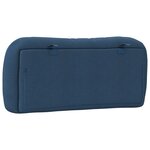vidaXL Coussin de tête de lit bleu 90 cm tissu