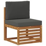 vidaXL Ensemble de canapés d'extérieur 6 pc Naturel et Anthracite
