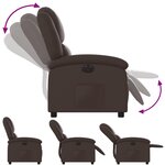 vidaXL Fauteuil inclinable électrique Marron Similicuir