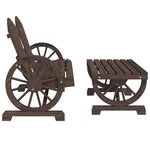 vidaXL Salon de jardin 4 Pièces bois de sapin massif