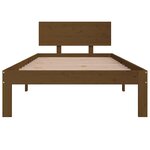 vidaXL Cadre de lit sans matelas Marron miel Bois pin massif 90x200 cm