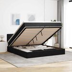 VidaXL Cadre de lit ottoman avec matelas noir 200x200cm velours