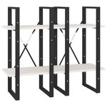 vidaXL Bibliothèque à 4 niveaux blanc 40x30x140 cm bois de pin massif