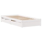 vidaXL Cadre de lit sans matelas blanc 90x190 cm bois de pin massif