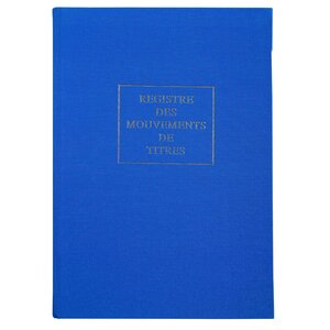 Registre 297x210 Mouvements De Titres 112 Pages - Noir Toilé - Le Dauphin
