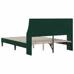 vidaXL Cadre de lit avec tête de lit Vert foncé 160 x 200 cm Velours