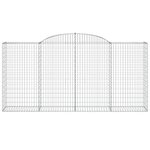 vidaXL Paniers à gabions arqués 6 Pièces 300x50x140/160 cm fer galvanisé