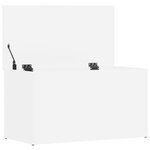 vidaXL Coffre de rangement Blanc 84x42x46 cm Bois d'ingénierie