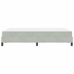 vidaXL Lit boxspring avec matelas Gris clair 120 x 190 cm Velours